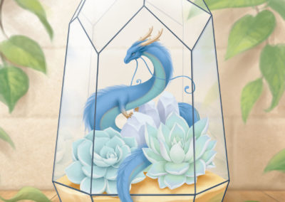 Petit dragon dans un terrarium