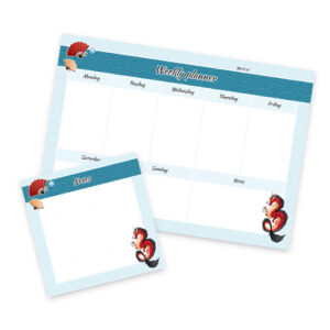 Semainier bloc-notes Dragon Rouge