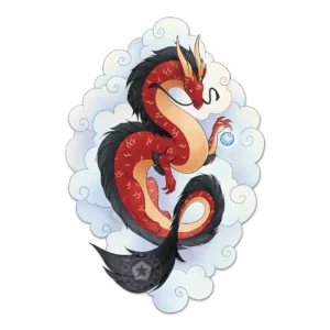 Sticker Dragon Rouge