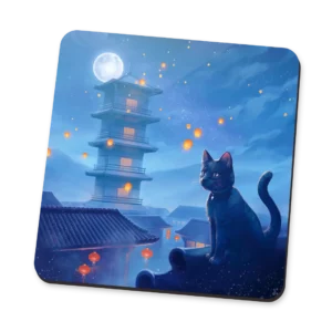 Sous-verre Chat et pagode